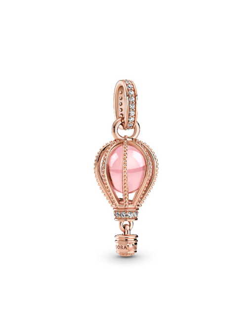 Sparkling Pink Hot Air Balloon Dangle Charm