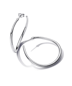 Organically Shaped 42 mm Open Hoop Earrings