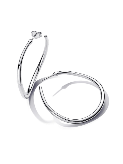 Organically Shaped 42 mm Open Hoop Earrings