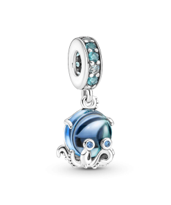 Murano Glass Cute Octopus Dangle Charm