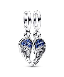 Sparkling Splitable Angel Wings Dangle Charm