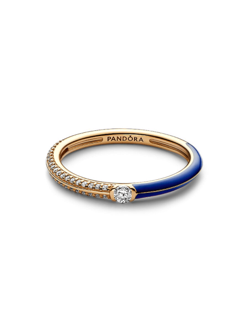 Pandora ME Pave & Blue Dual Ring - Image 5