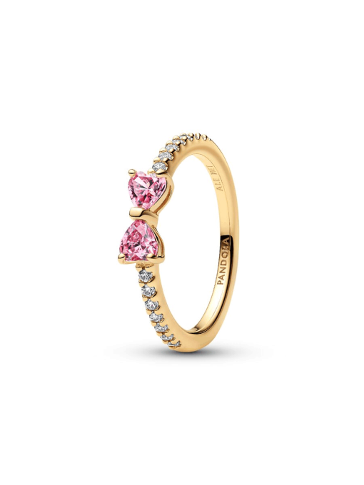 Sparkling Pink Bow Ring