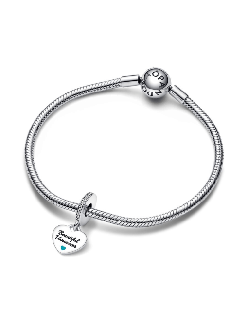 FINAL SALE - Vancouver Whale Heart Dangle Charm - Image 4