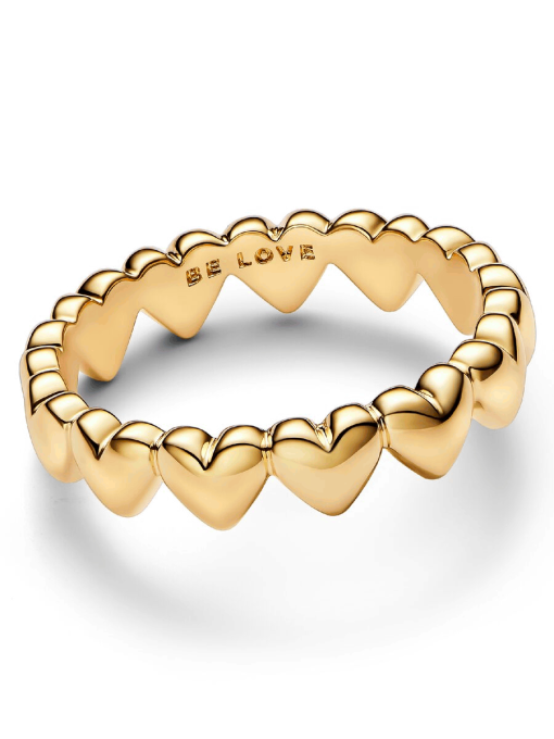 Row of Hearts Ring - Image 5
