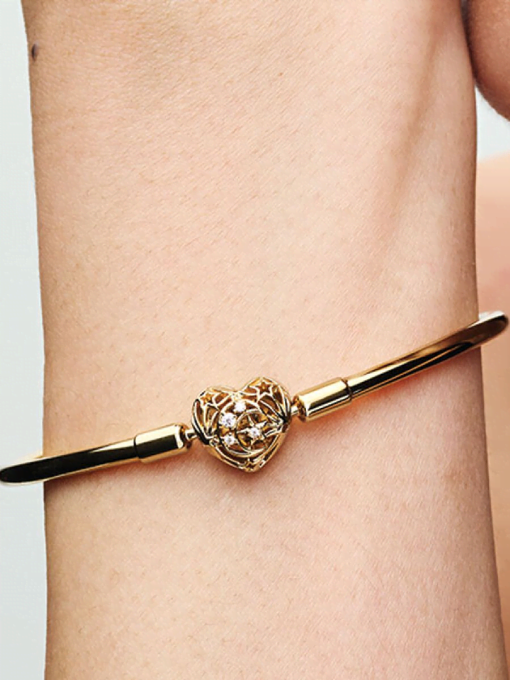 FINAL SALE - Celestial Heart Clasp Bangle - Image 2