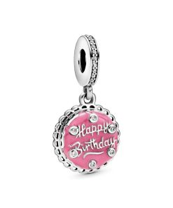 Pink Birthday Cake Dangle Charm