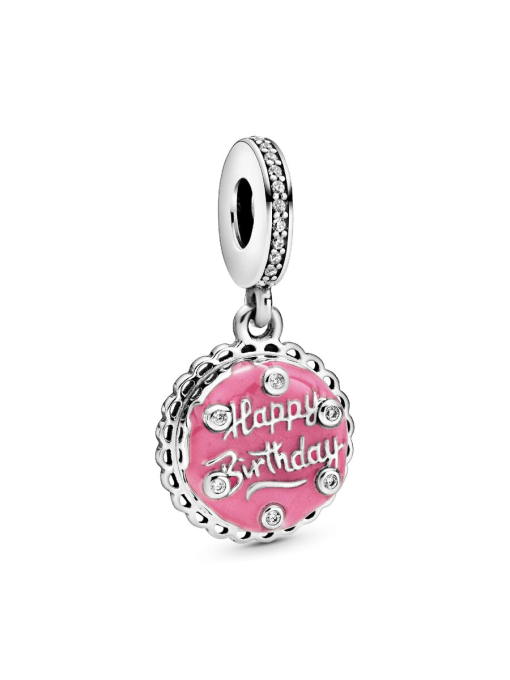 Pink Birthday Cake Dangle Charm - Image 3