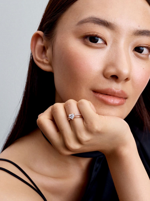 Double Band Heart Ring - Image 4