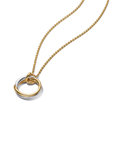 Organically Shaped Two-Tone Pendant Necklace