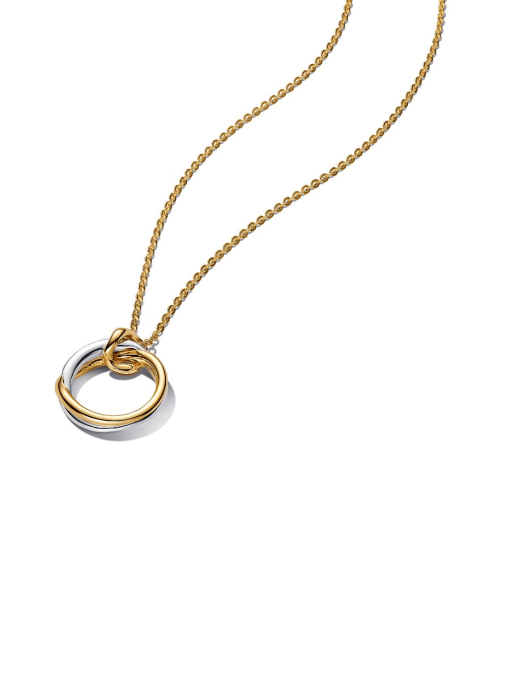 Organically Shaped Two-Tone Pendant Necklace - Image 3