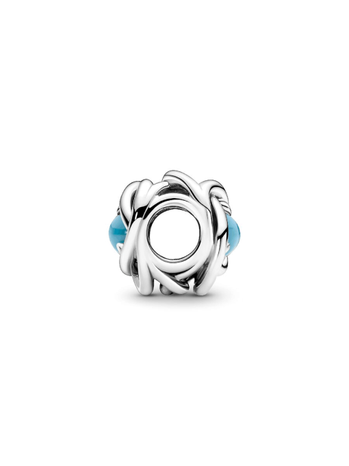 December Turquoise Blue Eternity Circle Charm - Image 5