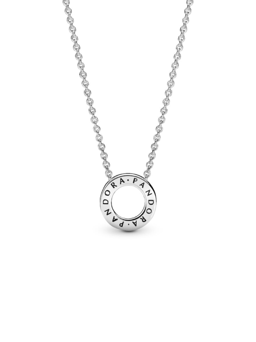 Pandora Logo Pave Circle Collier Necklace - Image 4
