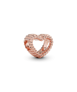 Beaded Open Heart Charm