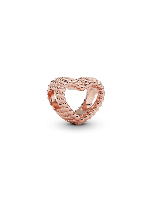 Beaded Open Heart Charm