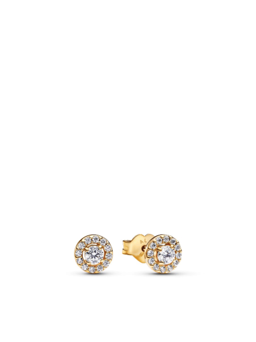 Golden Pave Halo Jewelry Set - Image 5