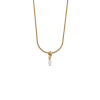 April Eternity Circle Dangle Charm Necklace Set
