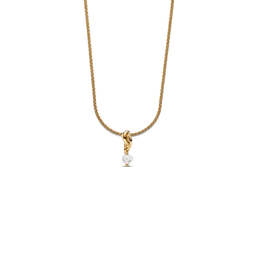 April Eternity Circle Dangle Charm Necklace Set