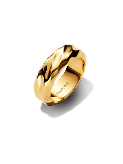 Rippled Wide Band Ring