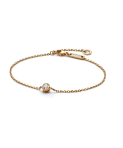 Pandora Era Bezel 14k Gold Lab-grown Diamond Chain Bracelet