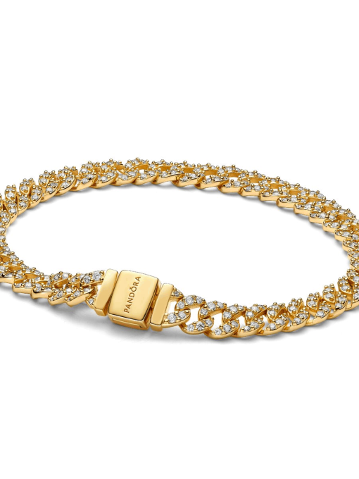 Pave Cuban Chain Bracelet - Image 5