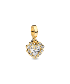 Sparkling Heart Double Dangle Charm