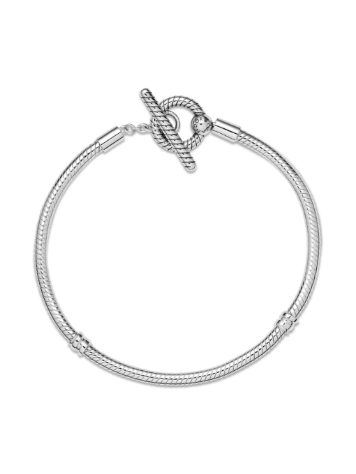 Pandora Moments T-Bar Snake Chain Bracelet - Image 7