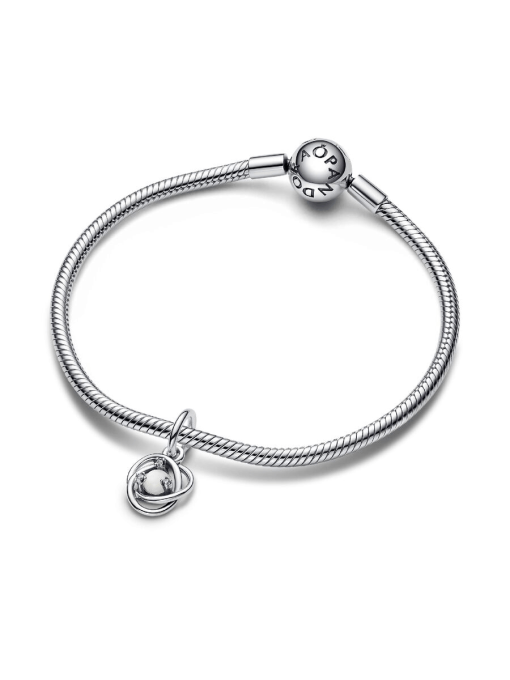 White Eternity Circle Dangle Charm - Image 5