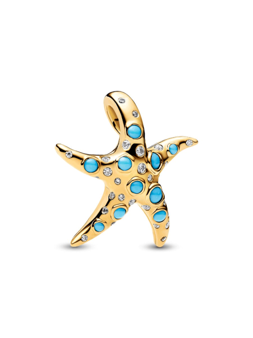 Sparkling Blue Starfish Necklace and Earring Set - Image 3