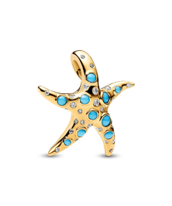 Sparkling Blue Starfish Dangle Charm