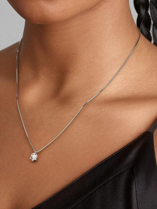 Pandora Nova 14k White Gold Lab-grown Diamond Pendant Necklace - Image 2
