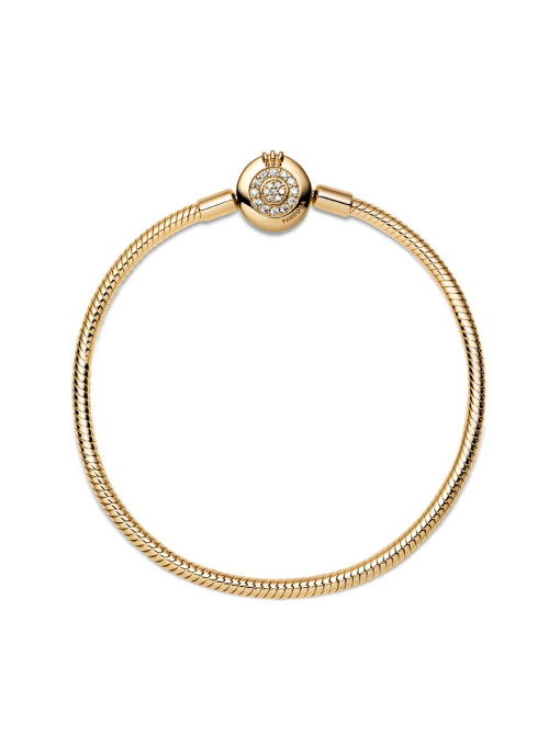 Pandora Moments Sparkling Crown O Snake Chain Bracelet - Image 6