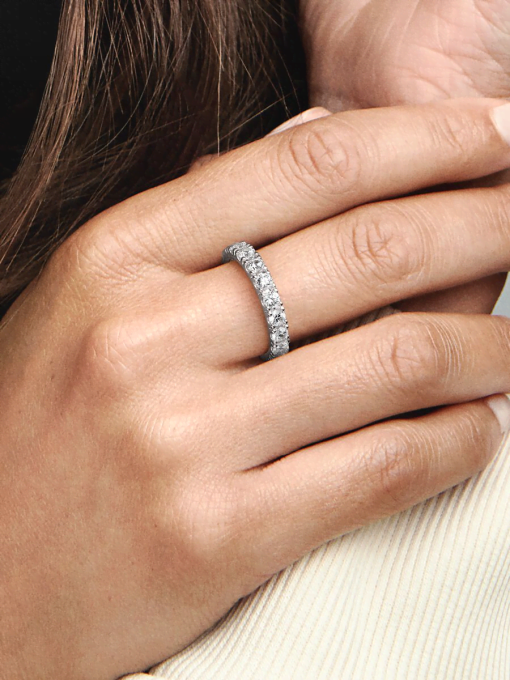 Sparkling Row Eternity Ring - Image 2