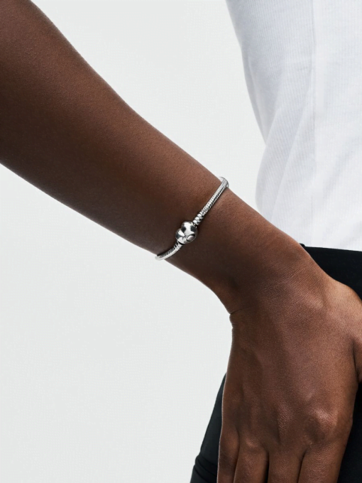 Moments Heart & Snake Chain Bracelet - Image 4