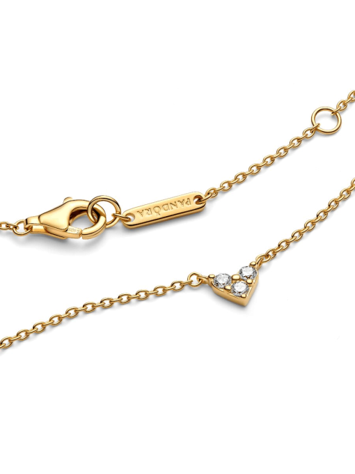 Triple Stone Heart Collier Necklace - Image 6