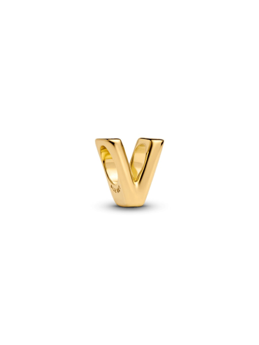 Letter V Charm Necklace - Image 3