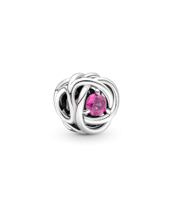 October Pink Eternity Circle Charm