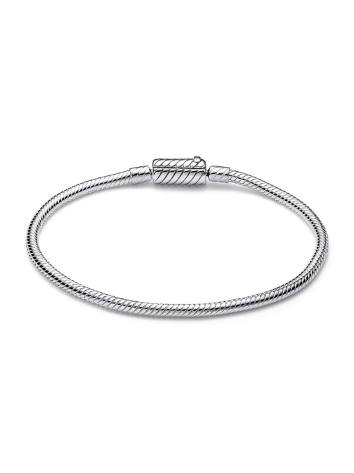 Easy-Close Magnetic Clasp Snake Chain Bracelet - Image 4