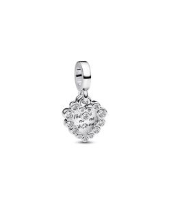 Sparkling Heart Double Dangle Charm