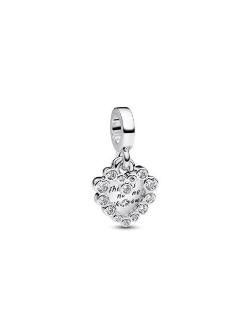 Sparkling Heart Double Dangle Charm