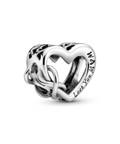 Love You Mom Infinity Heart Charm