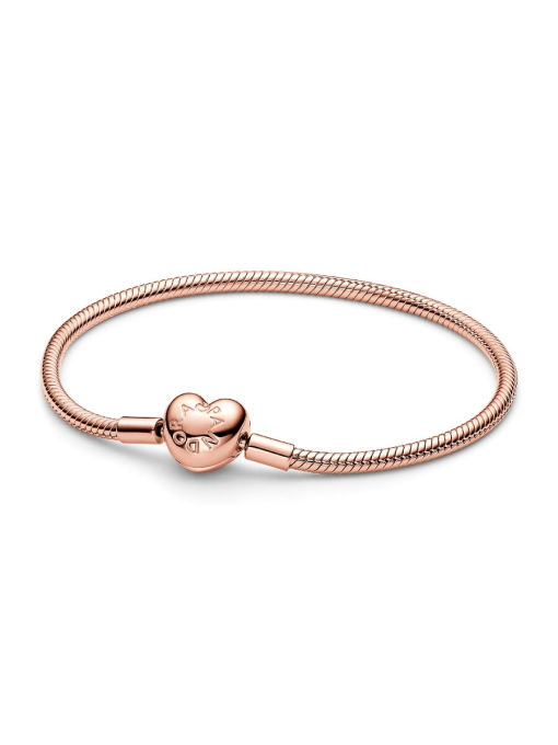 Pandora Moments Heart Clasp Snake Chain Bracelet - Image 3