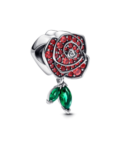 Sparkling Rose in Bloom Charm
