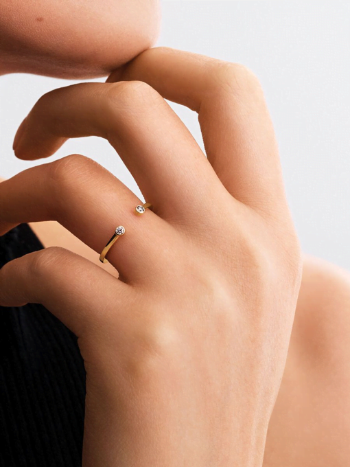 Pandora Era Bezel Lab-Grown Diamond Open Ring - Image 4