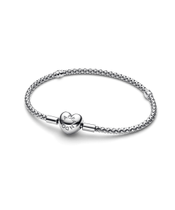 Heart Clasp Studded Chain Bracelet