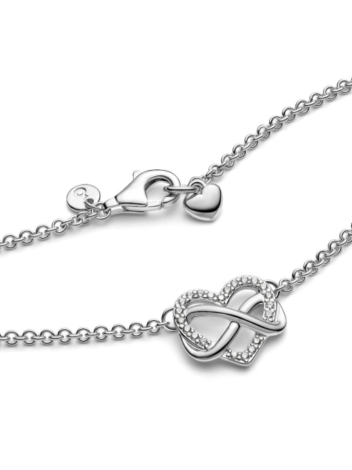 Sparkling Infinity Heart Collier Necklace - Image 3