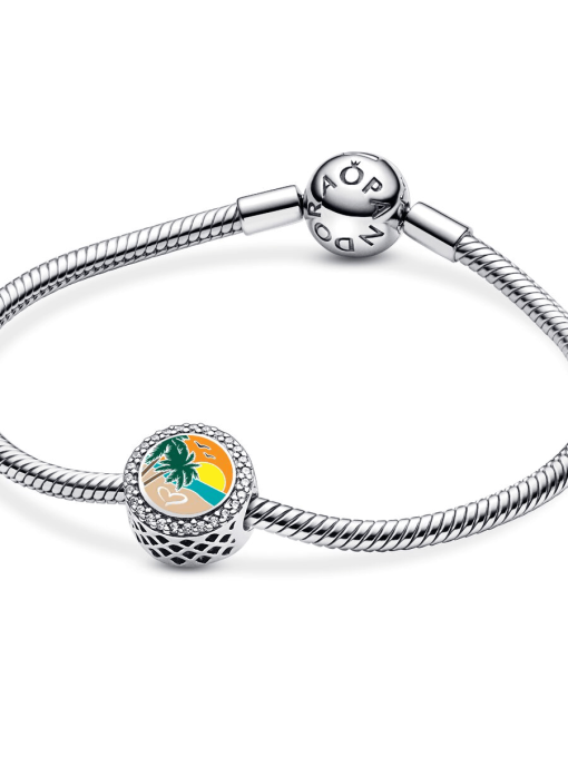 Engravable Beach Heart Scene Charm - Image 4