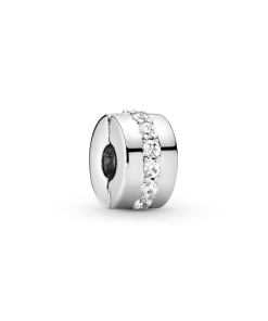 Clear Sparkling Row Clip Charm