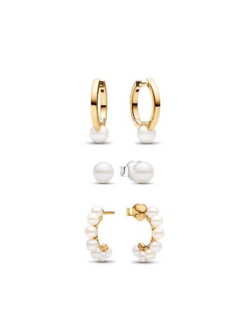 Treated Freshwater Cultured Pearl Earring Set - Image 2