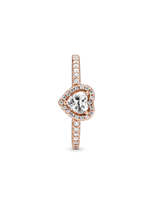 Sparkling Elevated Heart Ring - Image 7